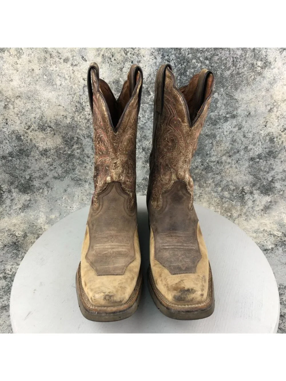 Rio Grande Limited Men's 28 (US 9.5-10) Brown Leather Western Cowboy Boot FAIR